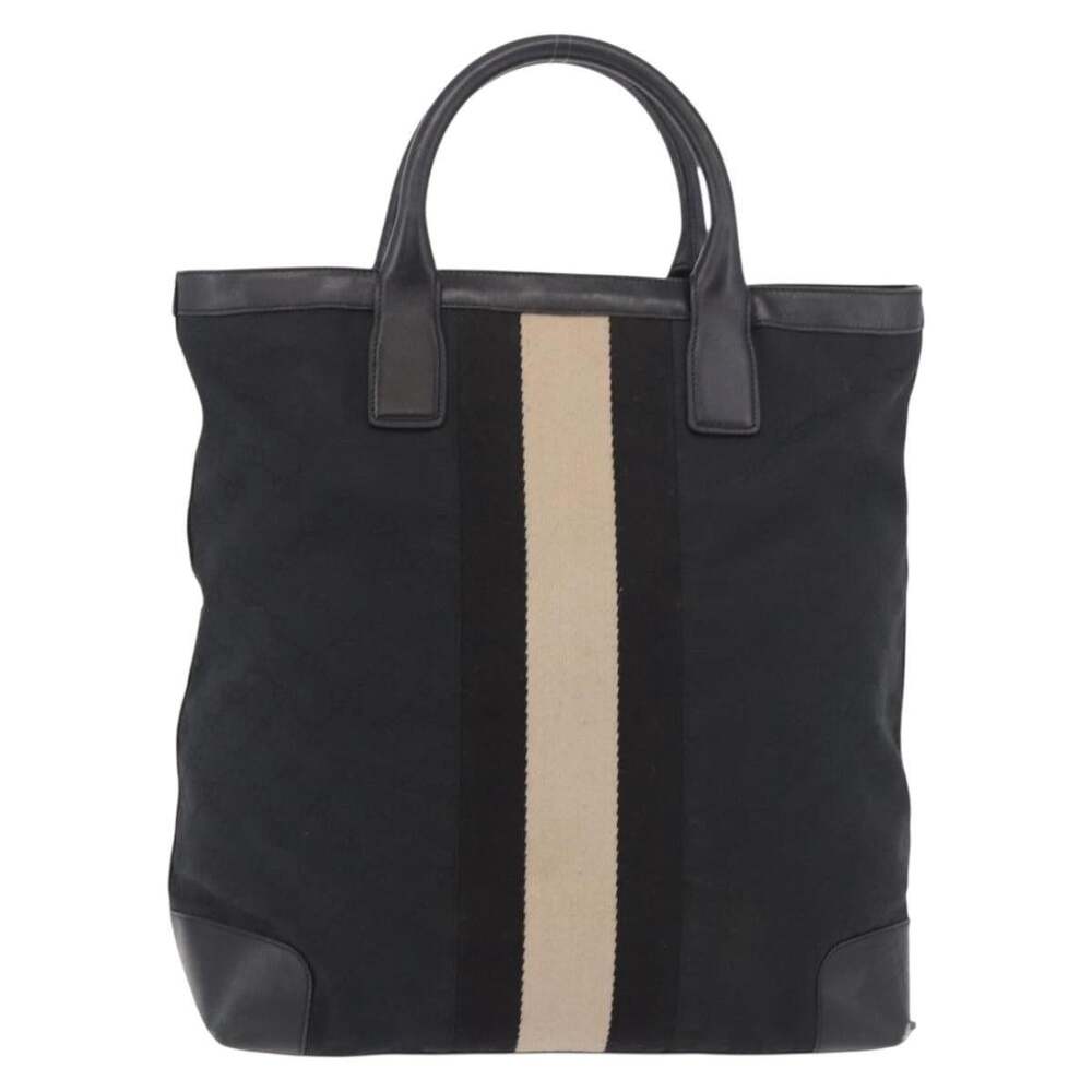 Gucci GG Canvas Web Tote Black